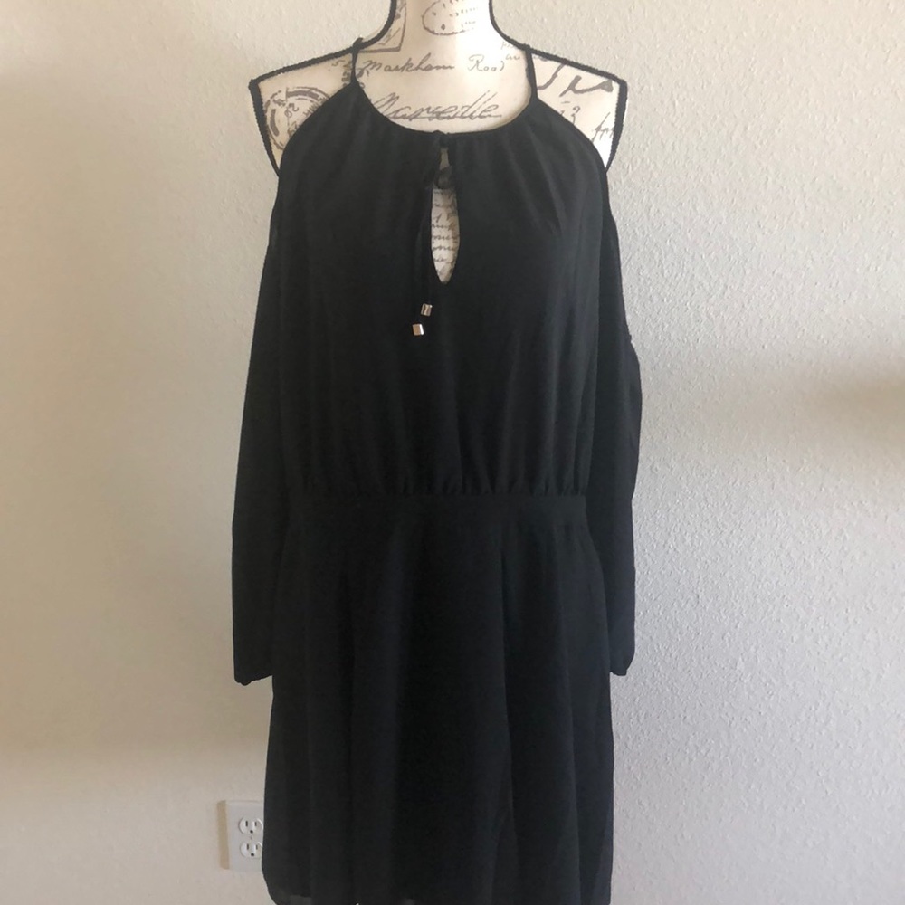 Black should cutout dress